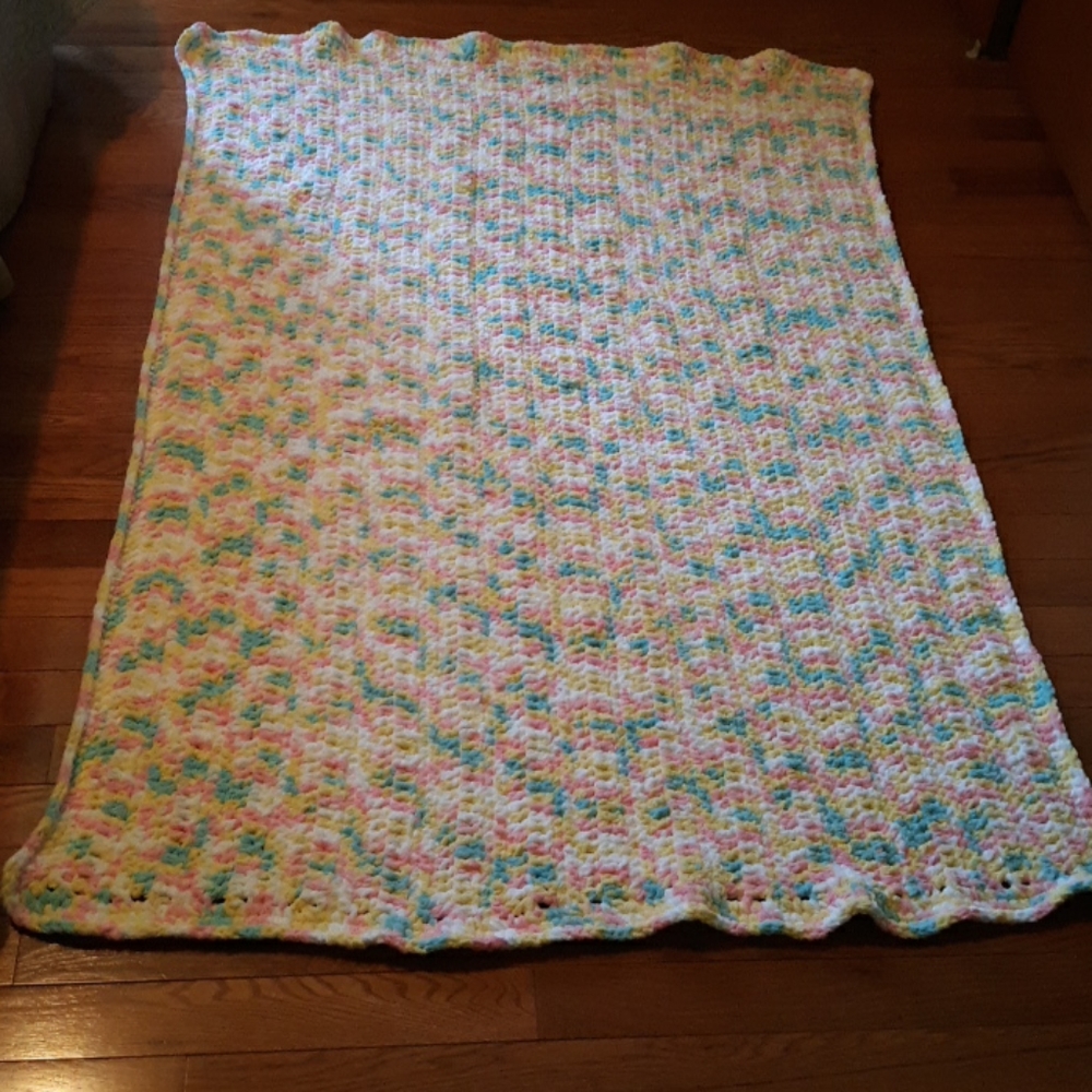 Crocheted Baby Afghan Crib Blanket